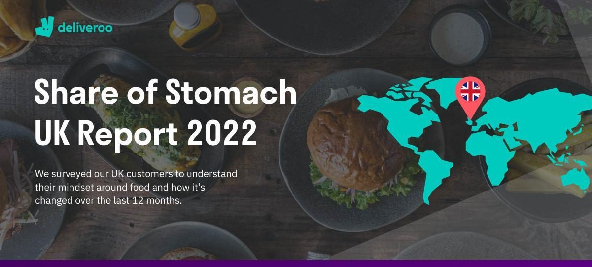 Deliveroo Share of Stomach UK Report 2022 cover.